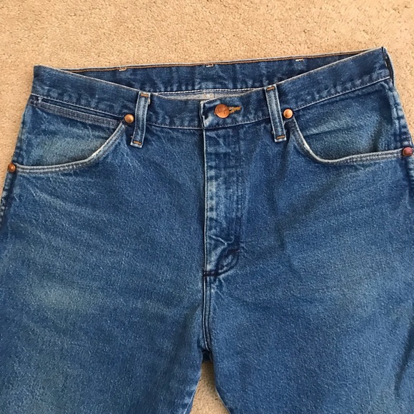 Vintage Wrangler Denim Shorts Cut Offs Mens 30 31 Waist Altered Jeans USA Made - Picture 6 of 8